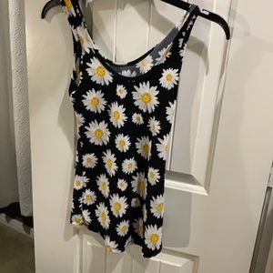 Sunflower print tank top